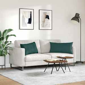 Pohovkové polštáře 2 pcs Tmavě zelená 80 x 40 cm textil - obrázek 4