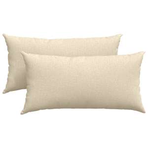 Pohovkové polštáře 2 pcs Krémová 80 x 40 cm textil - obrázek 2