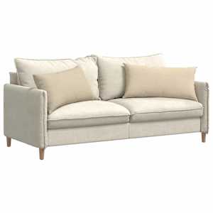 Pohovkové polštáře 2 pcs Krémová 80 x 40 cm textil - obrázek 3