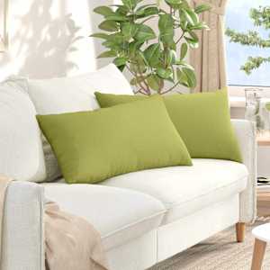 Pohovkové polštáře 2 pcs Světlá zelená 80 x 40 cm textil - obrázek 1