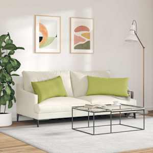 Pohovkové polštáře 2 pcs Světlá zelená 80 x 40 cm textil - obrázek 4