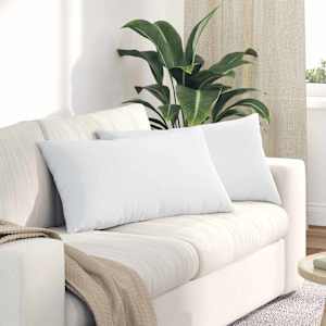 Pohovkové polštáře 2 pcs Bílá 80 x 40 cm textil - obrázek 1