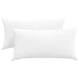 Pohovkové polštáře 2 pcs Bílá 80 x 40 cm textil - obrázek 2