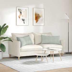 Pohovkové polštáře 2 pcs Světle šedá 80 x 40 cm Žebrovaná látka - obrázek 4