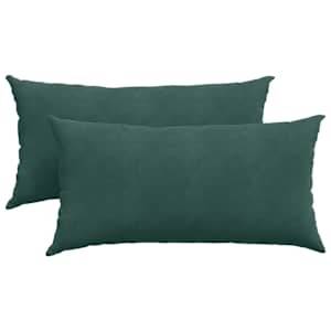 Pohovkové polštáře 2 pcs Tmavě zelená 80 x 40 cm - obrázek 2