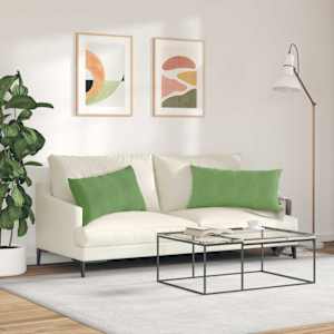 Pohovkové polštáře 2 pcs Světlá zelená 80 x 40 cm - obrázek 4