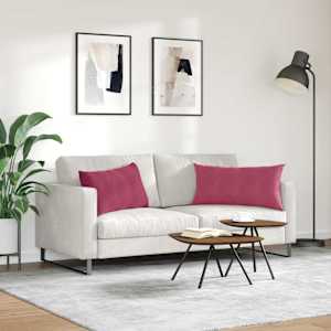 Pohovkové polštáře 2 pcs Víno Červené 80 x 40 cm - obrázek 4