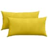 vidaXL Diivanipadjad 2 pcs Kollane 80 x 40 cm Korter kangas
