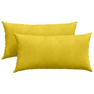 Pohovkové polštáře 2 pcs Žlutá 80 x 40 cm Žebrovaná látka - obrázek 2