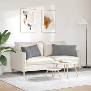 Pohovkové polštáře 2 pcs Tmavě šedá 80 x 40 cm textil - obrázek 4