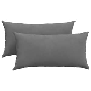 Pohovkové polštáře 2 pcs Tmavě šedá 80 x 40 cm textil - obrázek 2