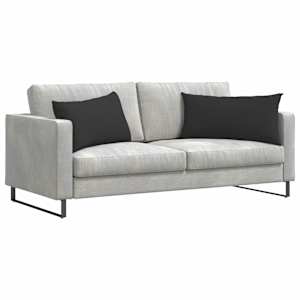 Pohovkové polštáře 2 pcs Černá 80 x 40 cm textil - obrázek 3