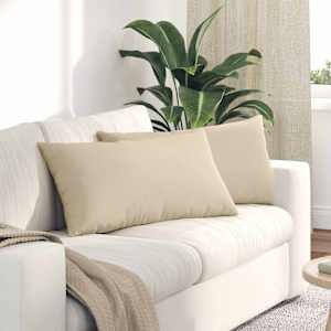 Blazine za kavč 2 pcs krema 80 x 40 cm blago