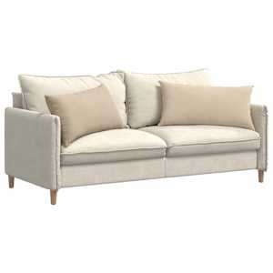 Pohovkové polštáře 2 pcs Krémová 80 x 40 cm textil - obrázek 3