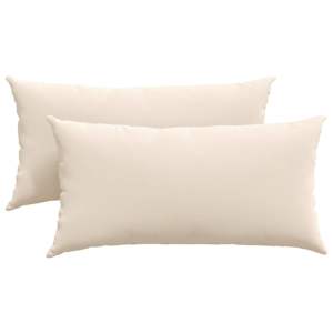 Pohovkové polštáře 2 pcs Béžová 80 x 40 cm textil - obrázek 2