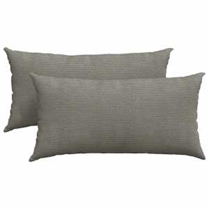Pohovkové polštáře 2 pcs Světle šedá 80 x 40 cm Žebrovaná látka - obrázek 2