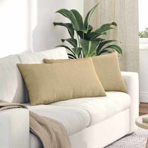 Pohovkové polštáře 2 pcs Šedozelená 80 x 40 cm Žebrovaná látka - obrázek 1