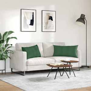 Pohovkové polštáře 2 pcs Tmavě zelená 80 x 40 cm - obrázek 4