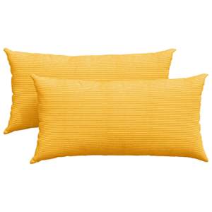 Pohovkové polštáře 2 pcs Světlá žlutá 80 x 40 cm - obrázek 2