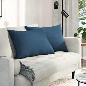 Pohovkové polštáře 2 pcs Modrá 70 x 50 cm textil - obrázek 1