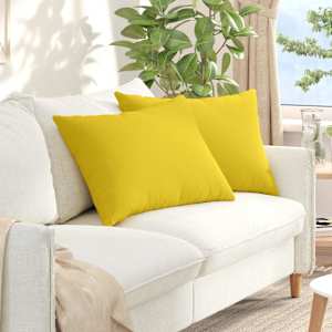 Pohovkové polštáře 2 pcs Světlá žlutá 70 x 50 cm textil - obrázek 1