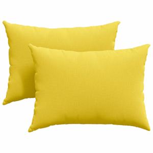 Pohovkové polštáře 2 pcs Světlá žlutá 70 x 50 cm textil - obrázek 2