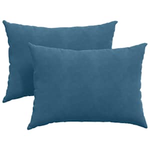 Pohovkové polštáře 2 pcs Modrá 70 x 50 cm Žebrovaná látka - obrázek 2