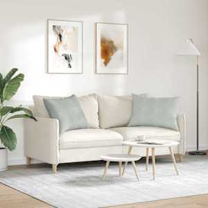 Pohovkové polštáře 2 pcs Světle šedá 70 x 50 cm Žebrovaná látka - obrázek 4