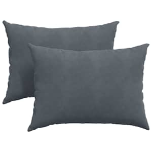 Pohovkové polštáře 2 pcs Tmavě šedá 70 x 50 cm Žebrovaná látka - obrázek 2