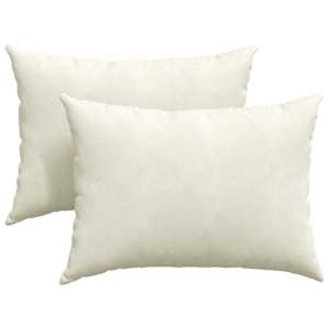 Pohovkové polštáře 2 pcs Krémová 70 x 50 cm Žebrovaná látka - obrázek 2