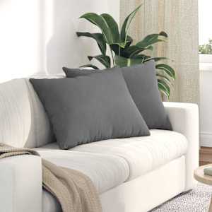 Pohovkové polštáře 2 pcs Tmavě šedá 70 x 50 cm textil - obrázek 1