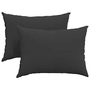 Pohovkové polštáře 2 pcs Černá 70 x 50 cm textil - obrázek 2