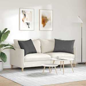 Pohovkové polštáře 2 pcs Tmavě šedá 70 x 50 cm Žebrovaná látka - obrázek 4