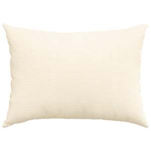 Pohovkové polštáře 2 pcs Krémová 70 x 50 cm Žebrovaná látka - obrázek 6
