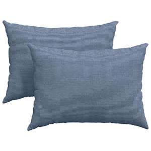 Pohovkové polštáře 2 pcs Modrá 70 x 50 cm Žebrovaná látka - obrázek 2