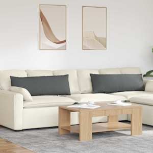Pohovkové polštáře 2 pcs Tmavě šedá 120 x 40 cm textil - obrázek 1
