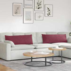 Pohovkové polštáře 2 pcs Víno Červené 120 x 40 cm textil - obrázek 1