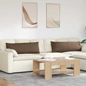 Pohovkové polštáře 2 pcs Hnědá 120 x 40 cm textil - obrázek 1