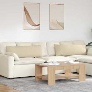 Pohovkové polštáře 2 pcs Krémová 120 x 40 cm textil - obrázek 1