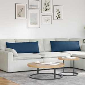Pohovkové polštáře 2 pcs Modrá 120 x 40 cm textil - obrázek 1