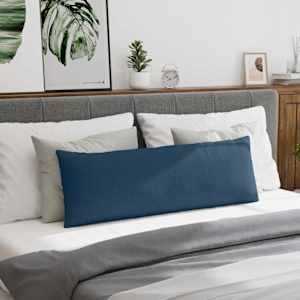 Pohovkové polštáře 2 pcs Modrá 120 x 40 cm textil - obrázek 4