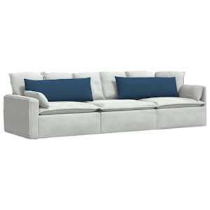 Pohovkové polštáře 2 pcs Modrá 120 x 40 cm textil - obrázek 3