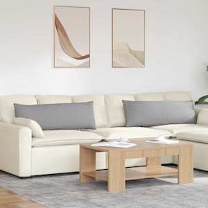 Pohovkové polštáře 2 pcs Oblačno šedá 120 x 40 cm textil - obrázek 1