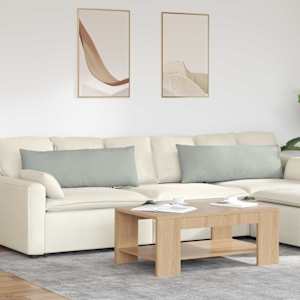 Pohovkové polštáře 2 pcs Světle šedá 120 x 40 cm - obrázek 1