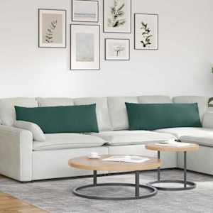 Pohovkové polštáře 2 pcs Tmavě zelená 120 x 40 cm - obrázek 1