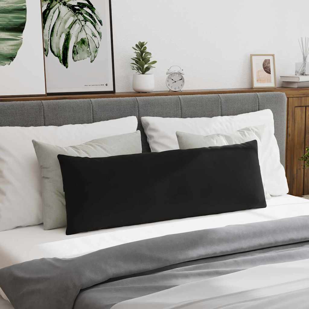 Μαξιλάρι Καναπέ 2 pcs Μαύρο 120 x 40 cm Υφασμάτινο Κορντουρά - Image 4