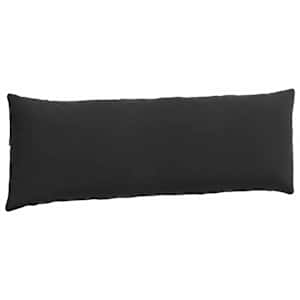 Pohovkové polštáře 2 pcs Černá 120 x 40 cm Žebrovaná látka - obrázek 5
