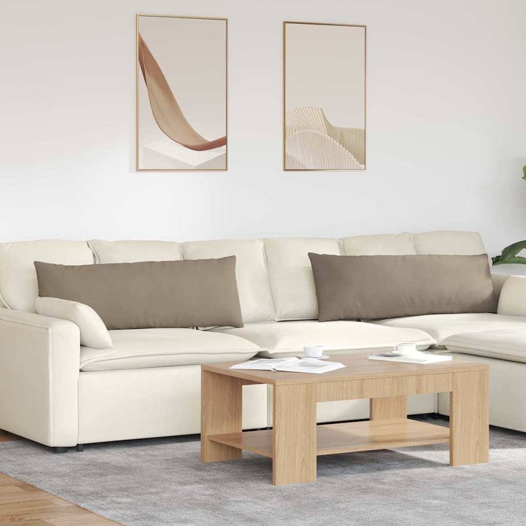 Μαξιλάρι Καναπέ 2 pcs Taupe 120 x 40 cm ύφασμα