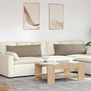 Pohovkové polštáře 2 pcs Taupe 120 x 40 cm textil - obrázek 1