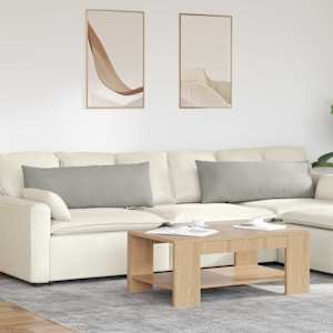 Pohovkové polštáře 2 pcs Světle šedá 120 x 40 cm textil - obrázek 1